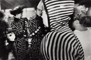 WILLIAM KLEIN (1928 - ) Stars and Stripes, Dorothée Bis, Paris * Coulisses Kenzo, Paris [Backstage at Kenzo].